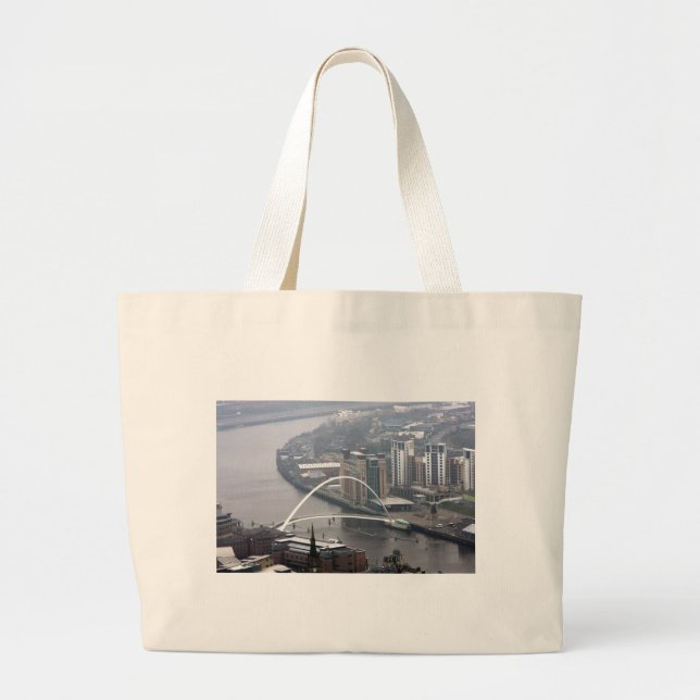 Millennium Bridge Newcastle upon Tyne Large Tote Bag (Front)