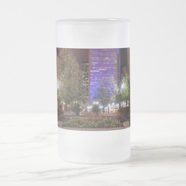 Millennium Park Spring Season Night Frosted Mug (Center)