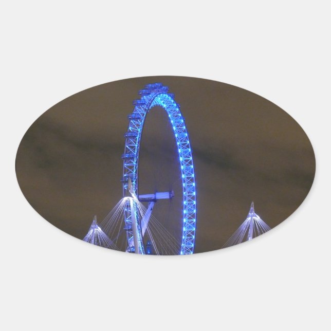 Millennium Wheel London Oval Sticker (Front)