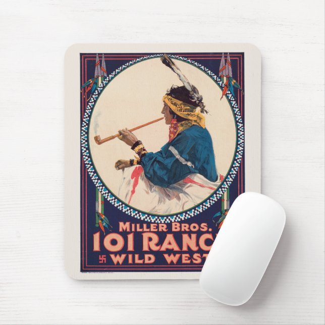 Miller Bros. 101 Ranch, Wild West Circus Poster Mouse Mat (With Mouse)