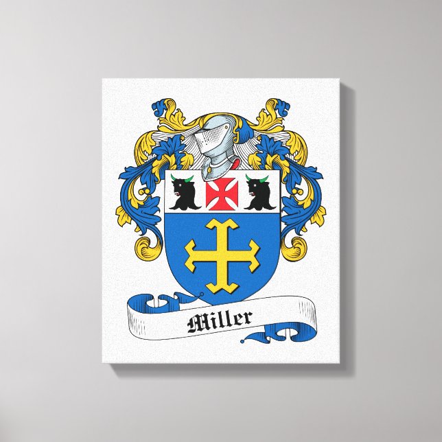 Miller Family Crest Canvas Print (Front)