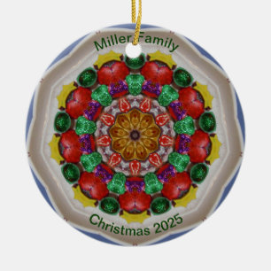 MILLER FAMILY ~ Personalised Christmas Fractal ~ Ceramic Tree Decoration