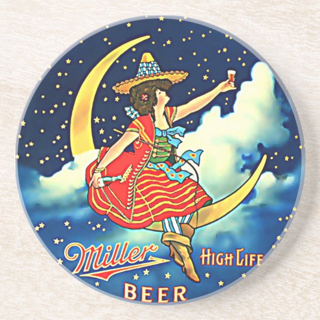Miller High Life Stone Coaster (Front)