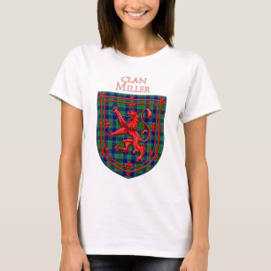 Miller Tartan Scottish Plaid Lion Rampant T-Shirt