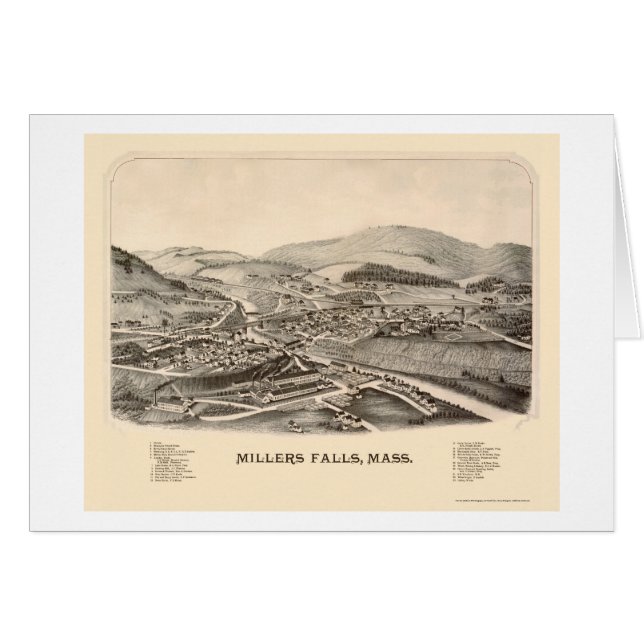 Millers Falls, MA Panoramic Map - 1889 (Front Horizontal)