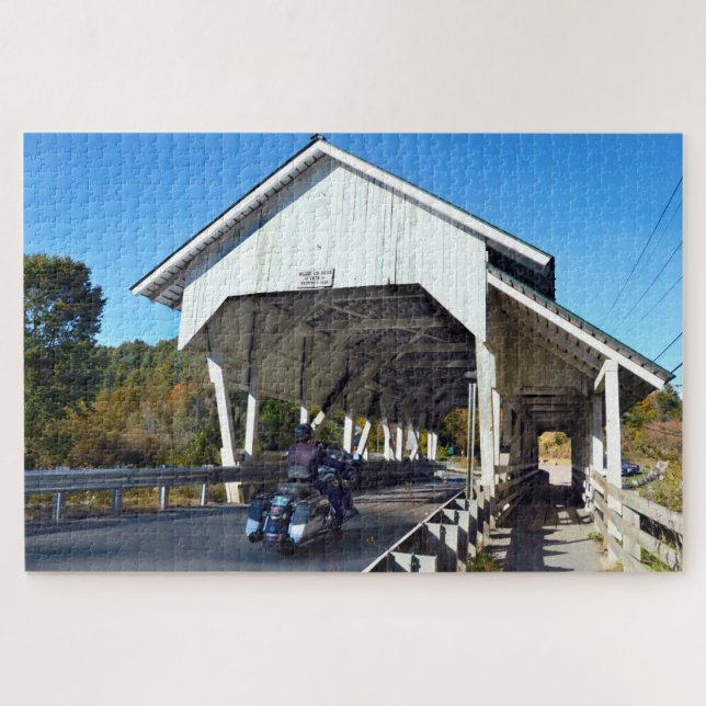 Miller's Run Covered Bridge, Lyndon, Vermont Jigsaw Puzzle (Horizontal)