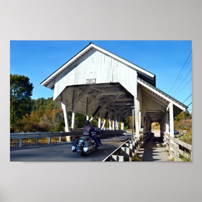 Miller's Run Covered Bridge, Lyndon, Vermont Poster (Front)