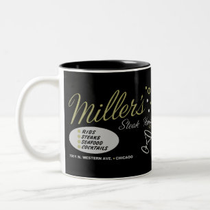 Miller's Steak House, Chicago, Illinois Two-Tone Coffee Mug