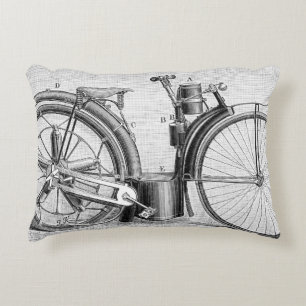 Millet Motorcycle, 1895 Decorative Cushion
