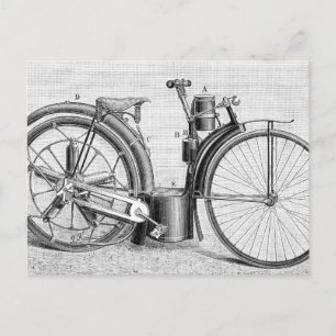 Millet Motorcycle, 1895 Postcard