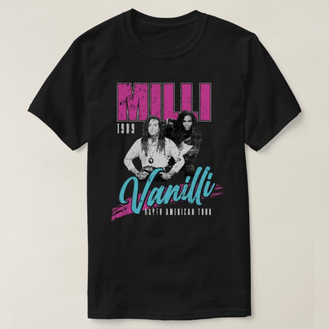 Milli Vanilli Concert Tour 1989 T-Shirt (Design Front)