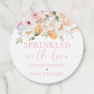 Millie Floral Baby Shower Sprinkled With Love Favour Tags