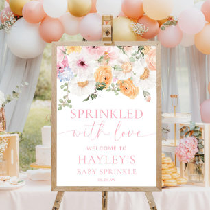 Millie Floral Baby Sprinkle Welcome Sign