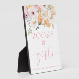 Millie Floral Books and Gifts Tabletop Sign Plaque