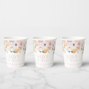 Millie Floral Love In Bloom Bridal Shower Paper Cups
