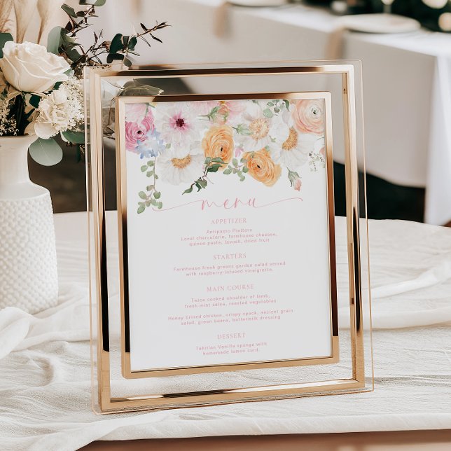 Millie Floral Menu Poster (Creator Uploaded)