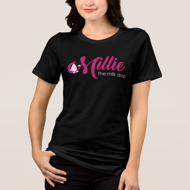 Millie the Milk Drop Tri-Blend Shirt (Front)