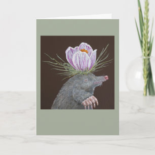 Millie the mole greeting card