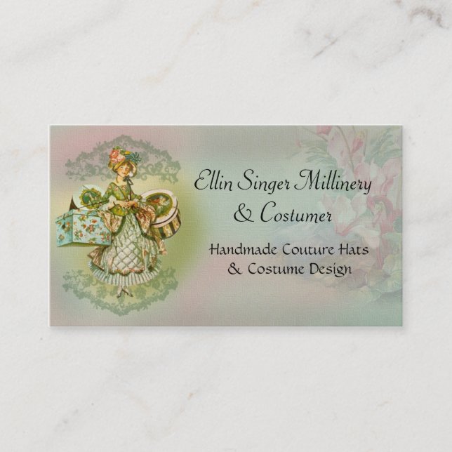 Millinery or Costumers Business Card (Front)