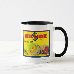 Million Dollar Apple Label - Walla Walla, WA Mug