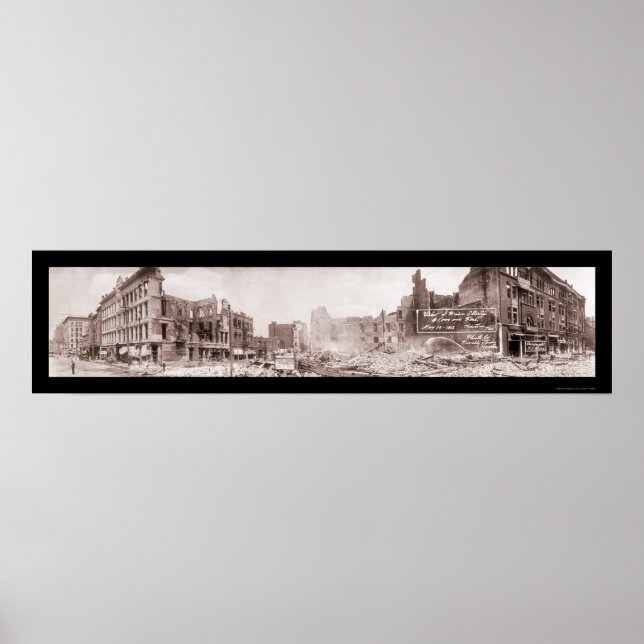 Million Dollar Fire Houston Photo 1912 Poster (Front)