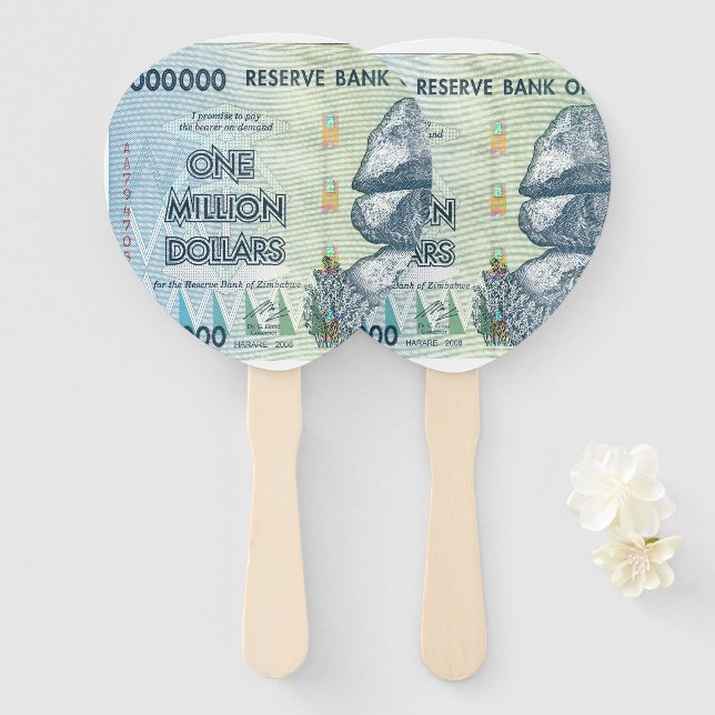 Million Dollar Hand Fan (Front and Back)