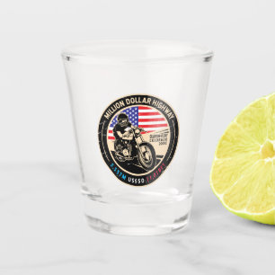 Million Dollar Highway Colorado Motorcycle Shot Glass