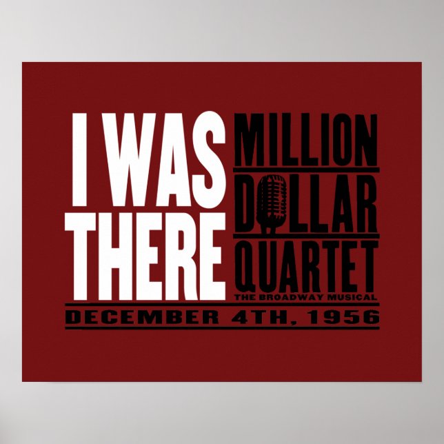 Million Dollar Quartet "I Was There" Poster (Front)
