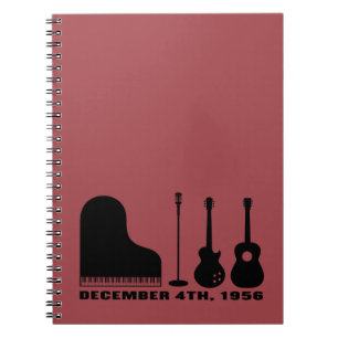 Million Dollar Quartet Instruments - Black Notebook