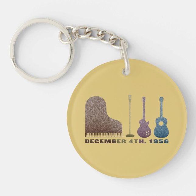 Million Dollar Quartet Instruments - Colour Key Ring (Front)