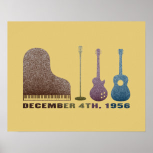 Million Dollar Quartet Instruments - Colour Poster