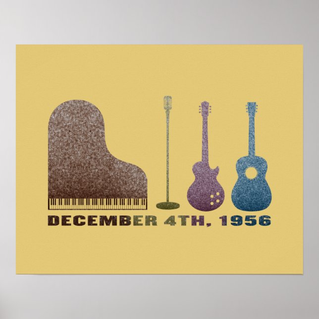 Million Dollar Quartet Instruments - Colour Poster (Front)