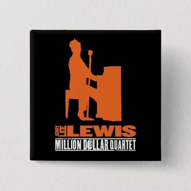 Million Dollar Quartet Lewis 15 Cm Square Badge (Front)