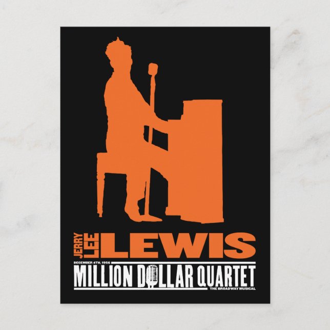 Million Dollar Quartet Lewis Postcard (Front)