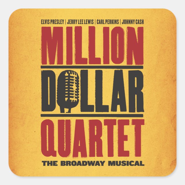 Million Dollar Quartet Logo Square Sticker (Front)