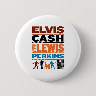 Million Dollar Quartet Names 6 Cm Round Badge