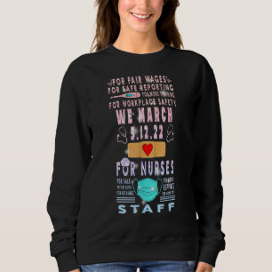Million Nurse March May 12 2022 For Nurse For Wome Sweatshirt