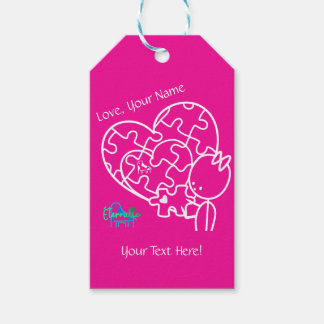 Million Piece Jigsaw Pink Customised Gift Tags