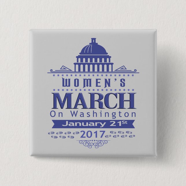 Million Womens March on Washington 2017 Button Pin (Front)