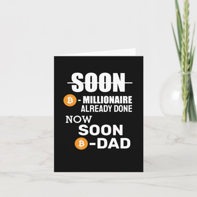  Millionaire-Bitcoin Done , Now I ll be Dad   Thank You Card (Front)