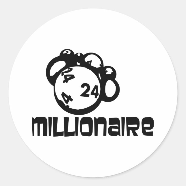 Millionaire Classic Round Sticker (Front)