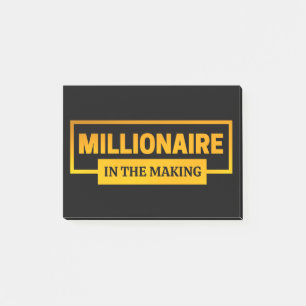 MILLIONAIRE IN THE MAKING POST-IT NOTES