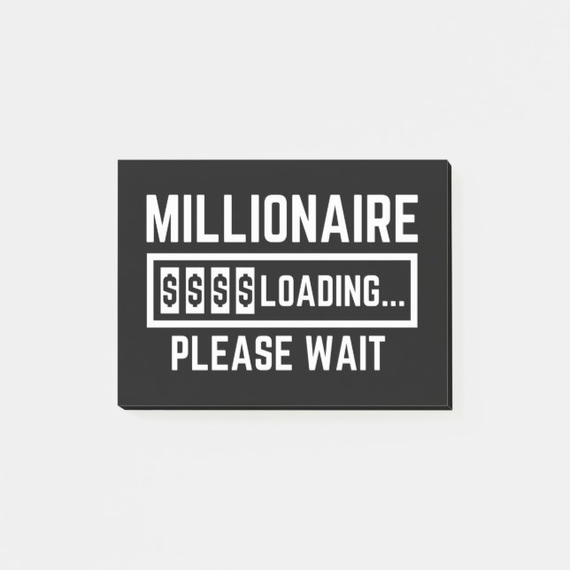 Millionaire Loading Please Wait Post-it Notes (Front)