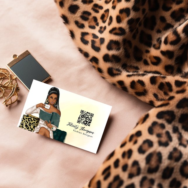 Millionaire Mindset Boss Lady QR Code Business Card (Creator Uploaded)