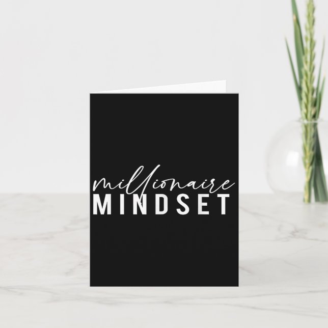Millionaire Mindset Inspirational Mind Motivationa Card (Front)