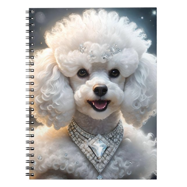 Millionaire Poodle Wearing A Diamond Collar, Notebook (Front)