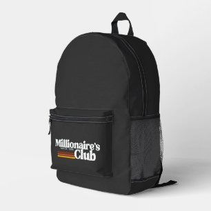 'Millionaire's Club' Entrepreneurs Retro Mindset  Printed Backpack