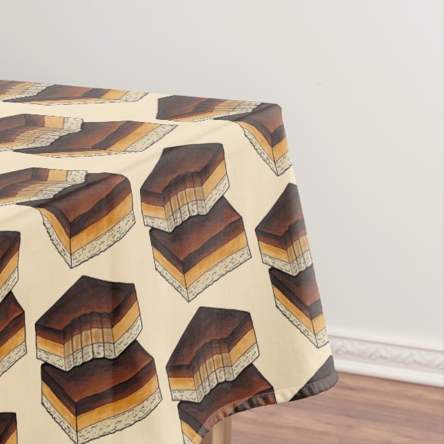 Millionaire's Shortbread Caramel British Traybake  Tablecloth (In Situ)