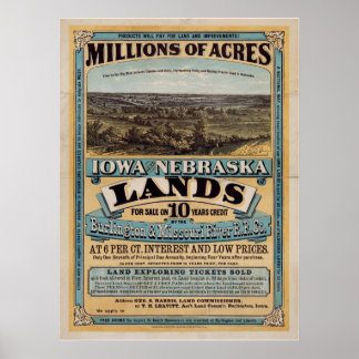 Millions of acres. Iowa and Nebraska Poster