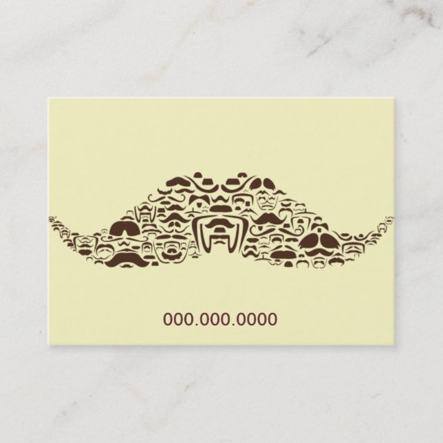 Millions of Moustaches Chubby Appointment Card (Front)